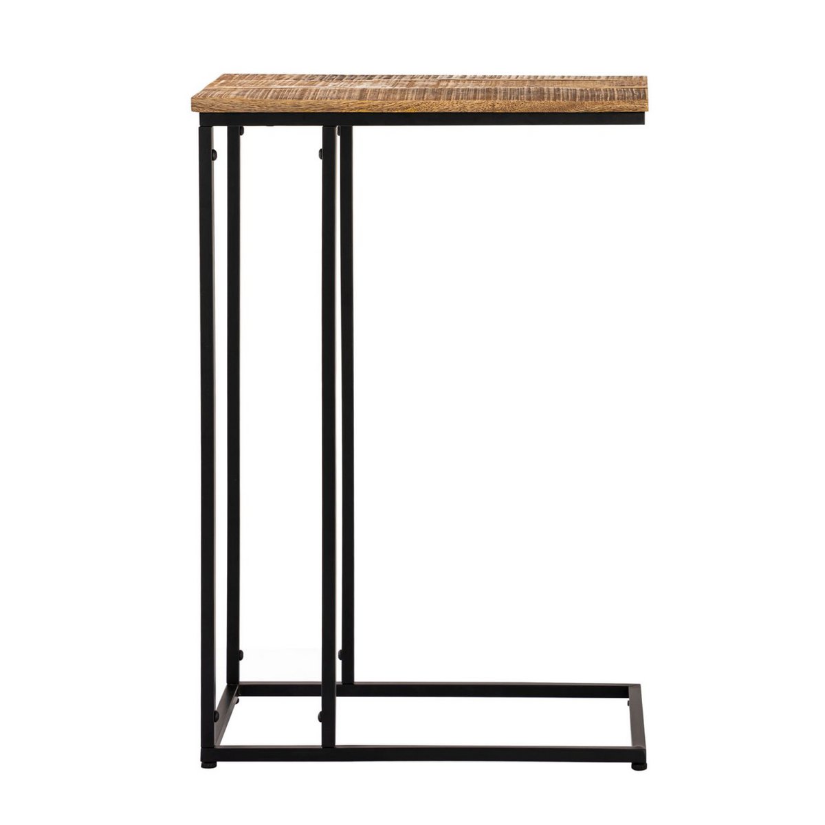 Bijzettafel Laptisch Hout 25x60x40 Duurzaam Metalen Frame
