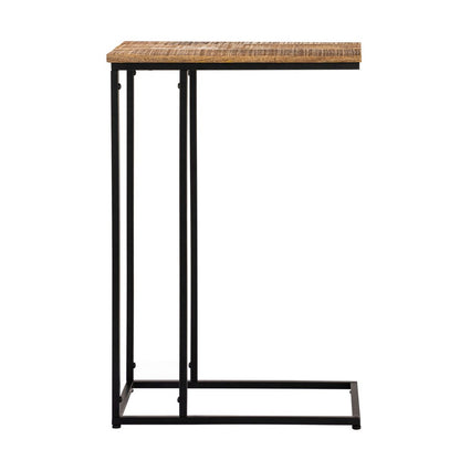 Bijzettafel Laptisch Hout 25x60x40 Duurzaam Metalen Frame