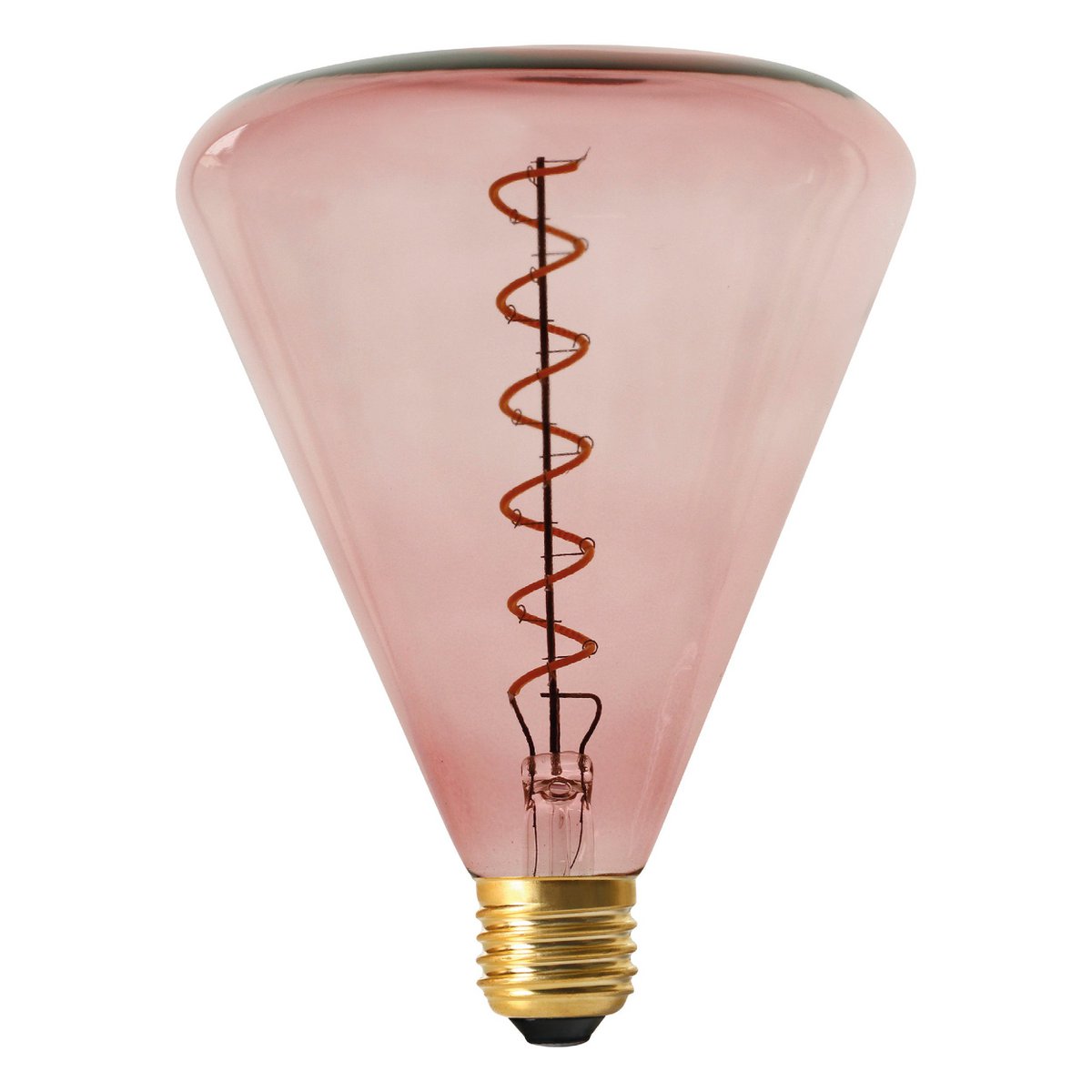 Led Lamp Dilly E27 4W Metalen Glas Rood Design Verlichting
