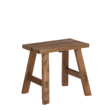 Bold Wooden Stool Recycled Wood Brown L38 x W29 x H34 cm