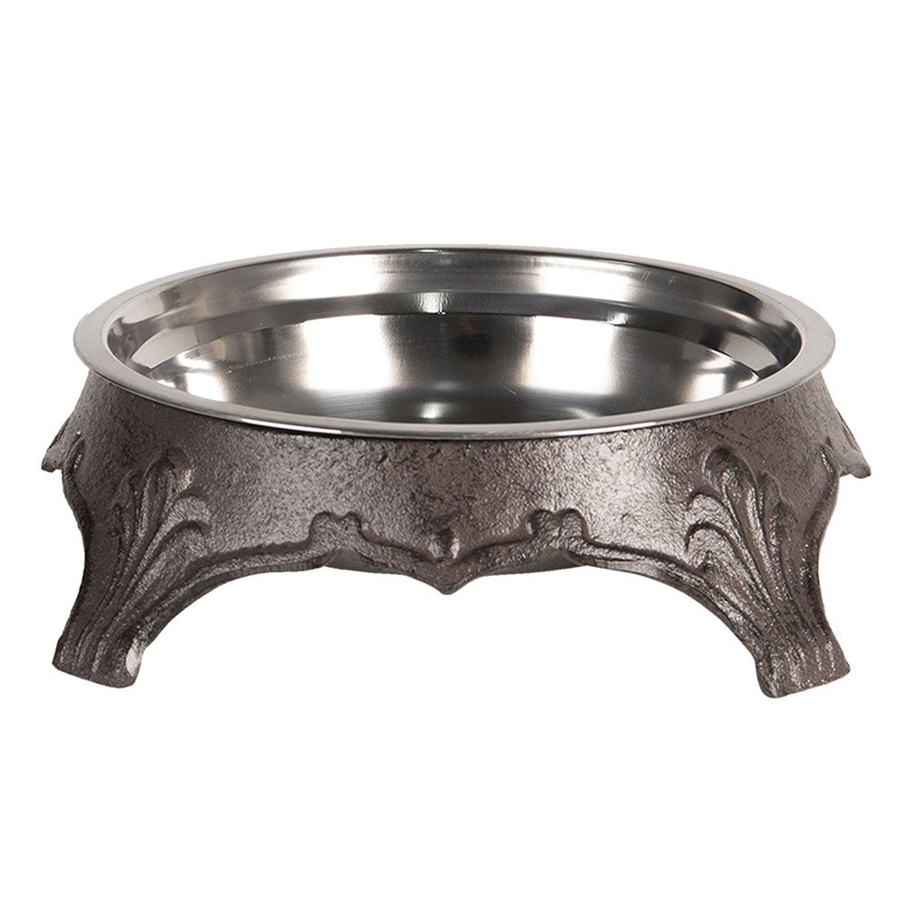 Voerbak hond Ø 24x8 cm 1000 ml bruin ijzer