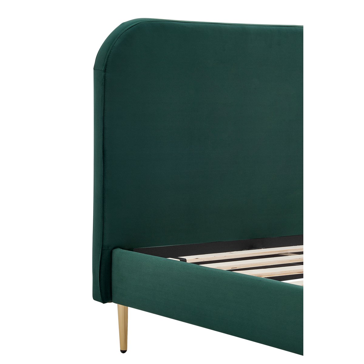 Gestoffeerd bed groen 90x200 cm