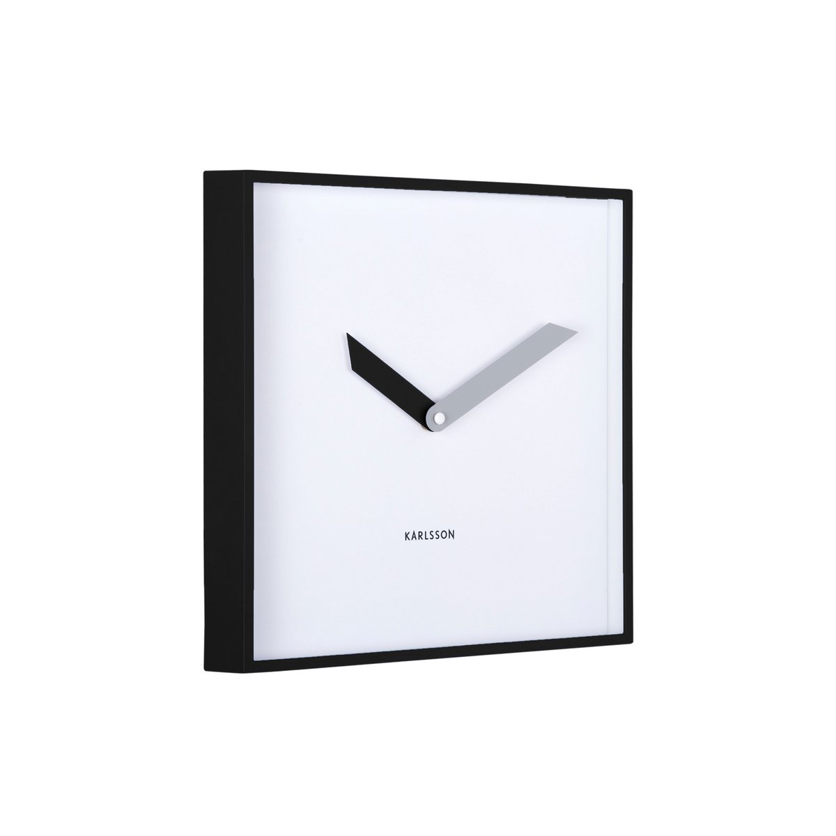 Wandklok 28x28 cm zwart plastic