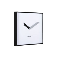Wandklok 28x28 cm zwart plastic