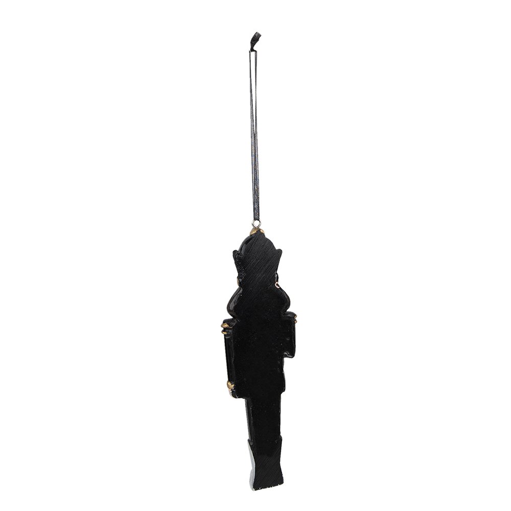 Kersthanger notenkraker 15 cm zwart kunststof