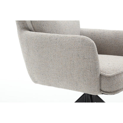 Fauteuil structuurstof grijs draaibaar