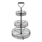 Etagère 3 laags Ø 34x59 cm zwart metaal