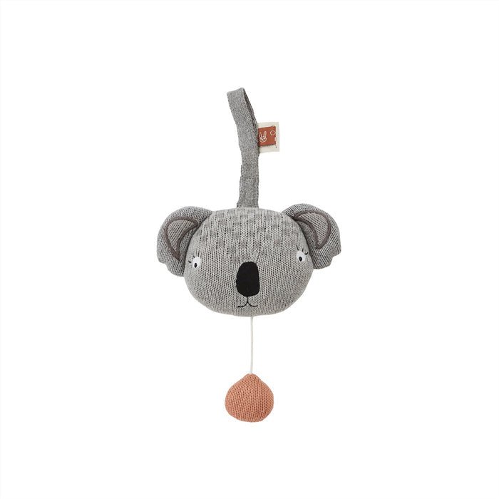 Muziek mobiel koala grijs 14,5x10,5x8 cm