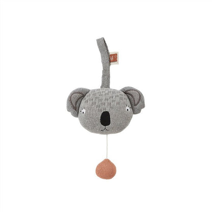 Muziek mobiel koala grijs 14,5x10,5x8 cm