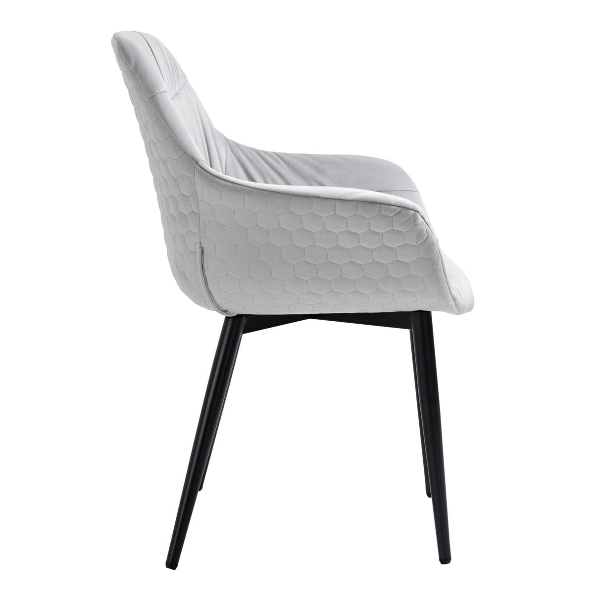 Fauteuil lichtgrijs fluweel 63x61x81,5 cm