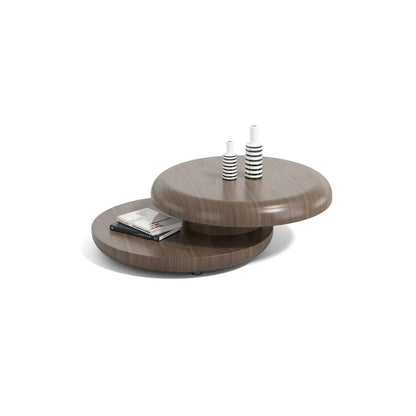 Salontafel Ø 90 cm roterend walnootfineer