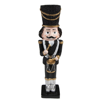 Notenkraker beeld 16 cm zwart kunststof