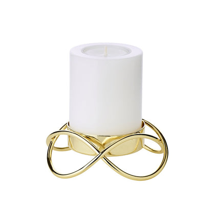 Kandelaars goud set van 2 H 3 cm Ø 10.5 cm