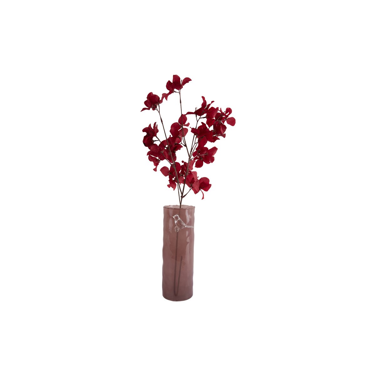 Vaas roze glas 27x10 cm