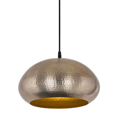 Hangende lamp hanglamp hintlamp metalen eettafel plafondlamp gehembled goud/zilver vintage