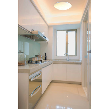 Plafondlamp LED rond 27 cm wit metaal kunststof