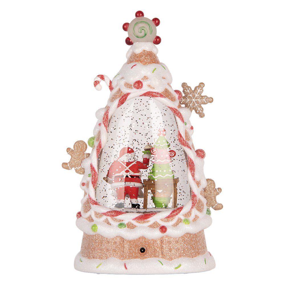 Kerstdecoratie met LED-verlichting en muziek Taart 14x8x24 cm / 3xAAA Wit Kunststof