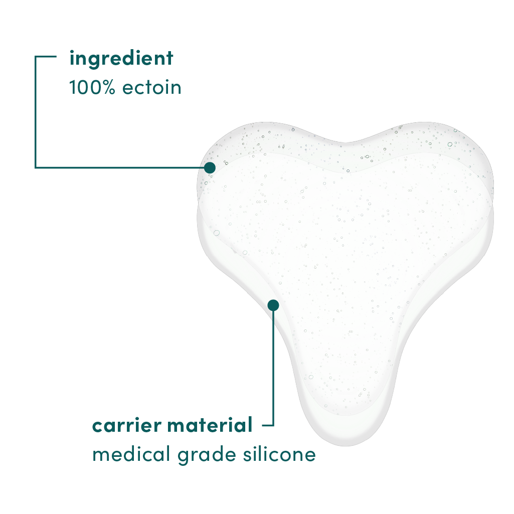 Décolleté pad herbruikbaar siliconen met ectoin