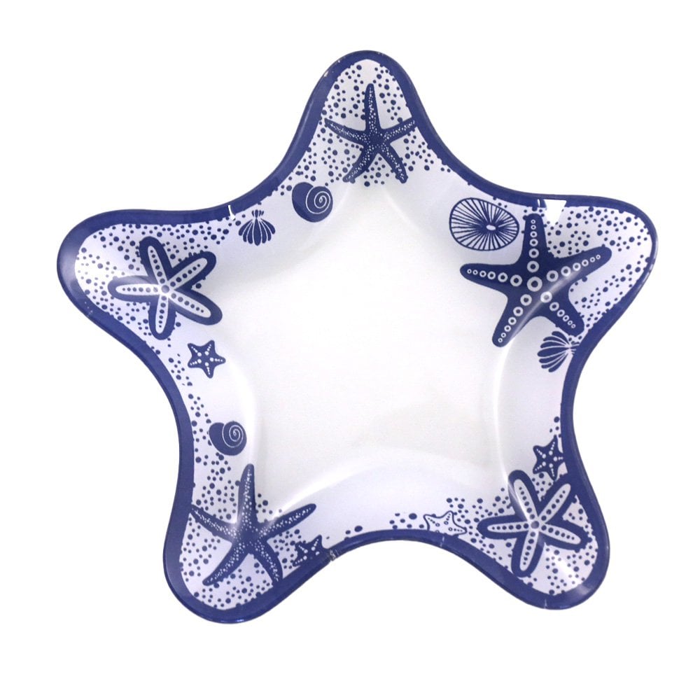 Bekers blauw glas set van 6