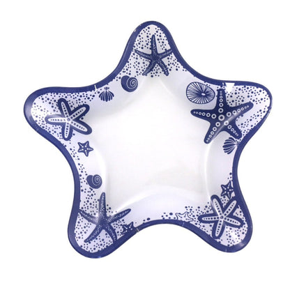 Bekers blauw glas set van 6