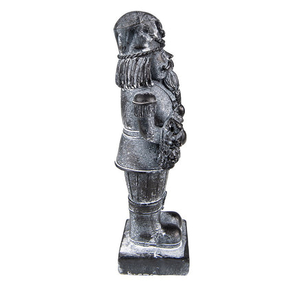 Nutcracker Figurine 21 cm Grey Plastic Christmas Decoration