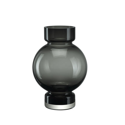 Vaas bolvorm 9 mm glas 25 cm grijs