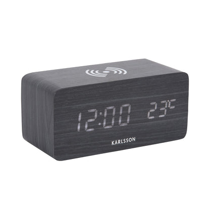 Alarm Clock Block w. Phone Charger-LED