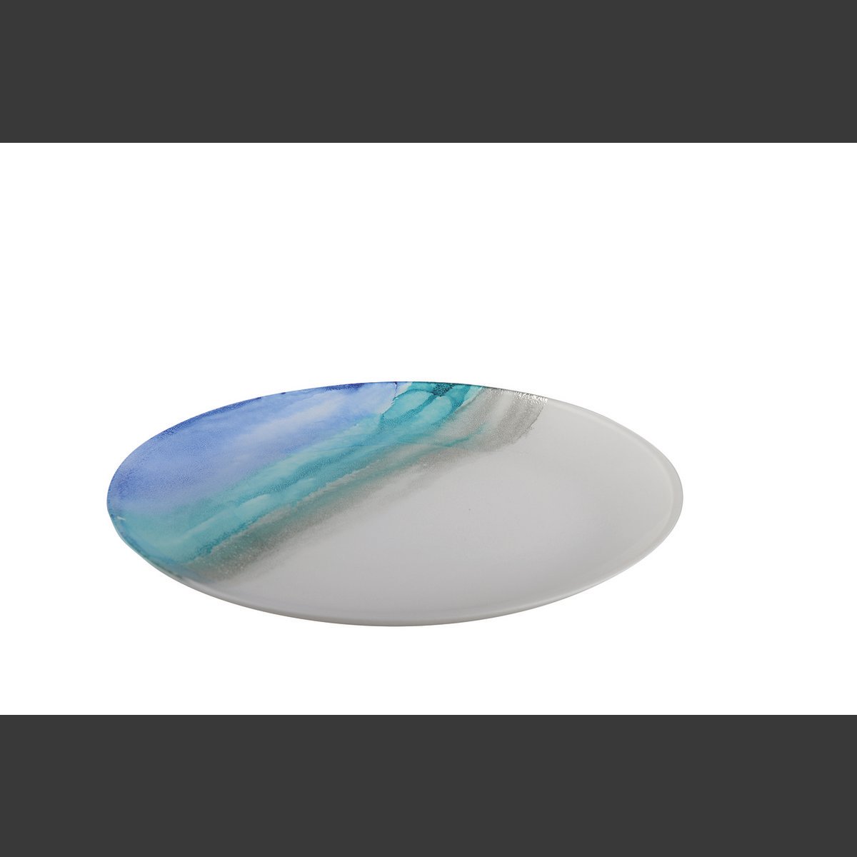 Presentatieplaat glas 32 cm multicolor