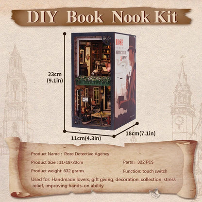 Cutebee, DIY Booknook, Rose Detective Agency, SZ02B, 18x11x23cm