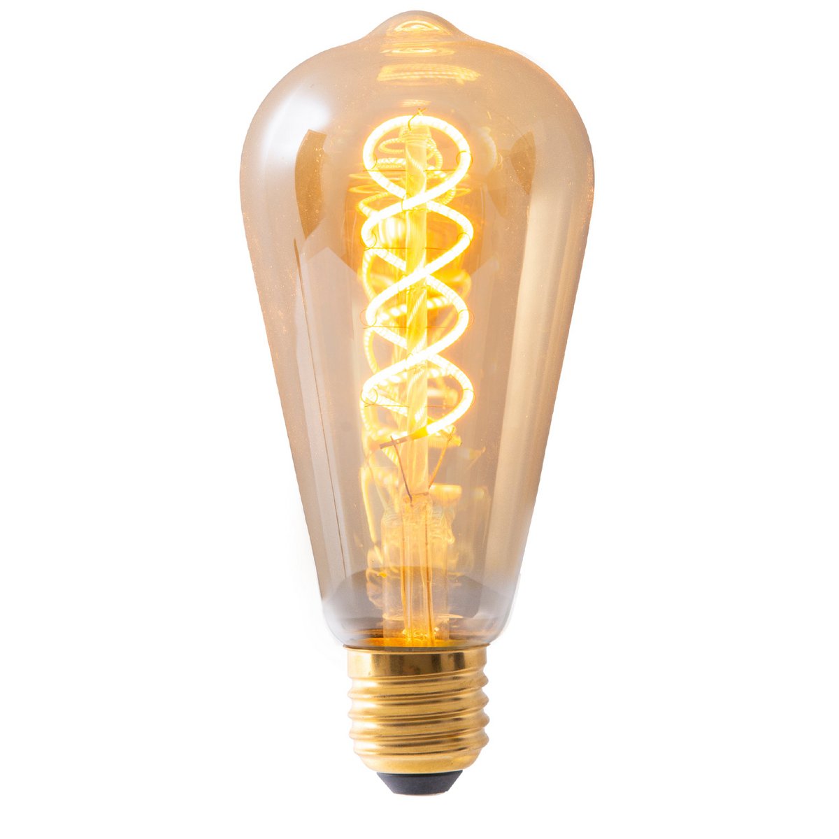 LED lamp E27 4W Ø 6,4 cm amber metaal glas