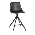 Monaco Counter Stool Black PU Metal Legs Set Of 2