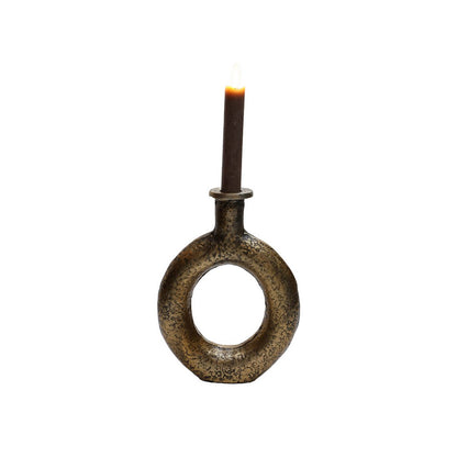Kaarsenhouder metaal Rocha aged brass