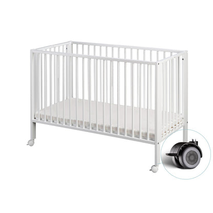 tiSsi® travel cot / folding bed / JORI folding bed beech white 120x60 cm
