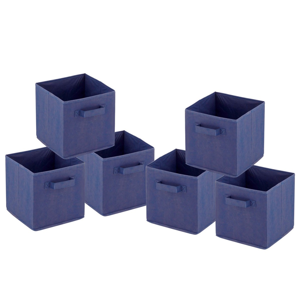 Opbergboxen 26x26x26 cm set van 6 polypropyleen