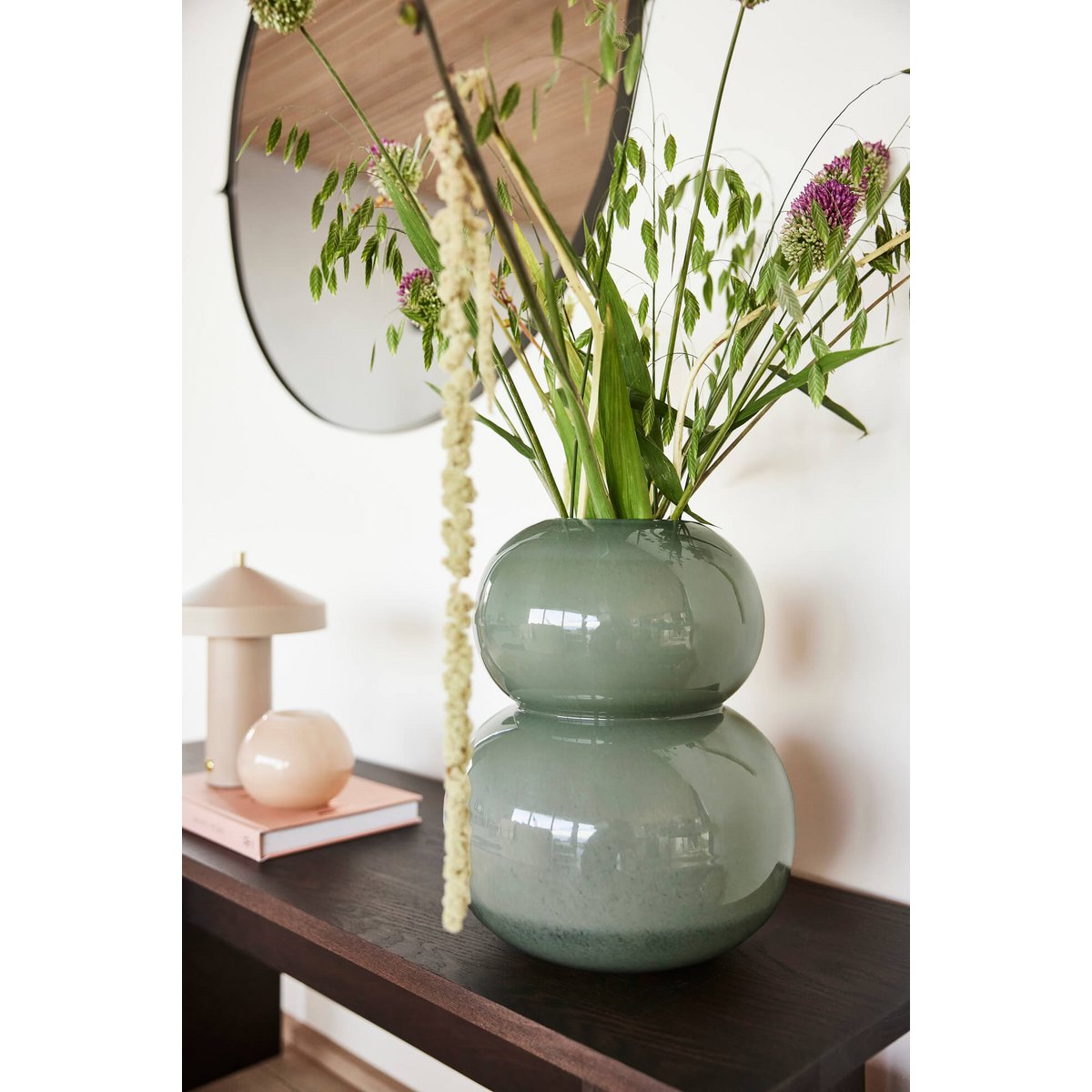 Vaas Lasi Groot gekleurd glas