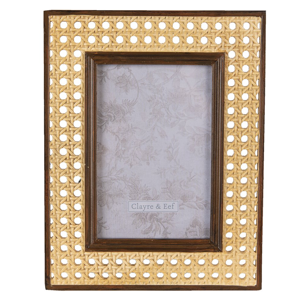 Fotolijst 10x15 cm polyresin bruin beige