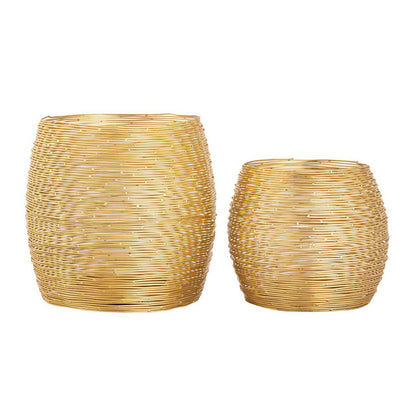 Tweedelige Theelichthouder Windlichten Parijs Goud Zilver