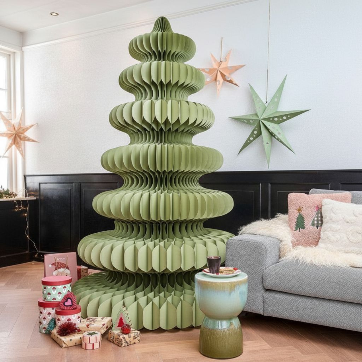 Kerstboom papier 212 cm groen