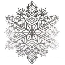 Placemat sneeuwvlok zilver 38x38 cm PVC