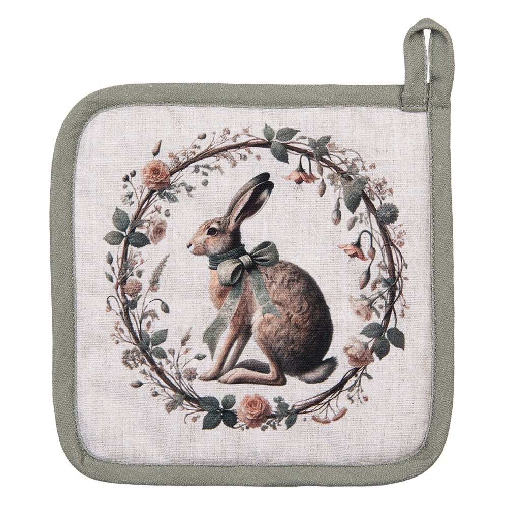 Pot holder 20x20 cm Beige Cotton