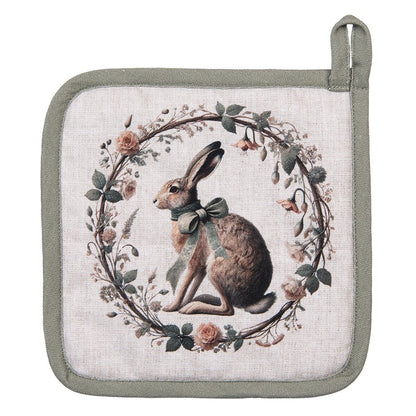 Pot holder 20x20 cm Beige Cotton
