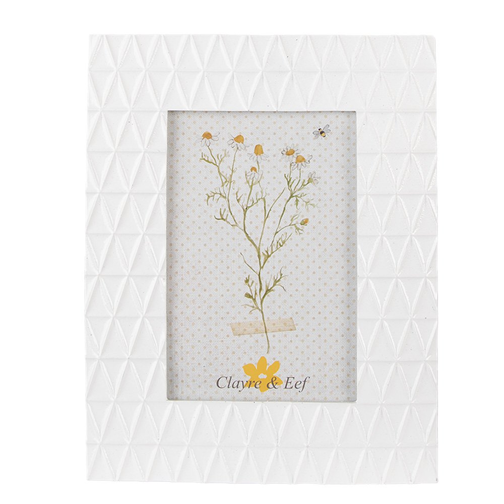 Fotolijst 10x15 cm wit polyresin