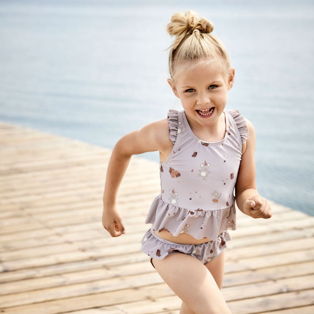 Gia Bikini Eenhoorn Met Ruches Voor Kinderen Zonbescherming