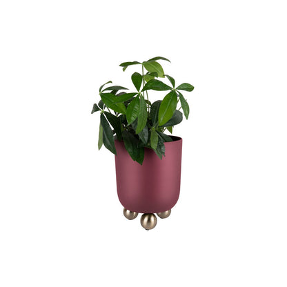 Plantenpot Estilo 26x26x32 cm rood ijzer