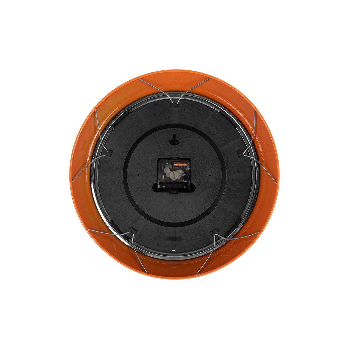 Wandklok 34 cm oranje ijzer