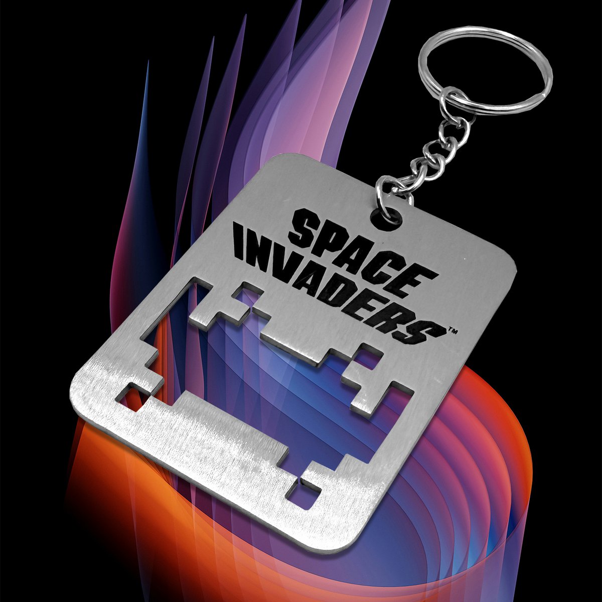 Flesopener roestvrij staal Space Invaders 9.5x4.6x0.3 cm