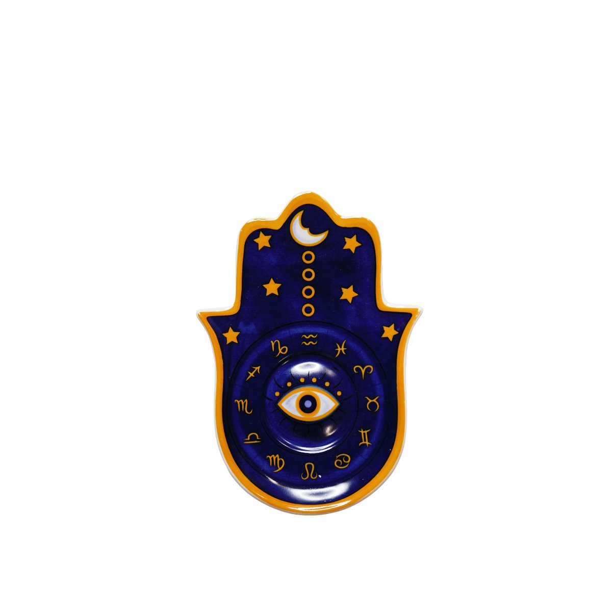 Beker 16.7x10.5x1.5 cm keramiek blauw
