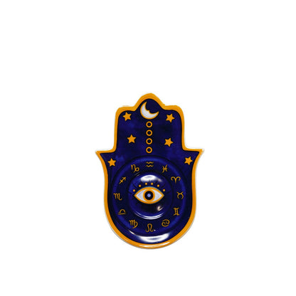 Beker 16.7x10.5x1.5 cm keramiek blauw