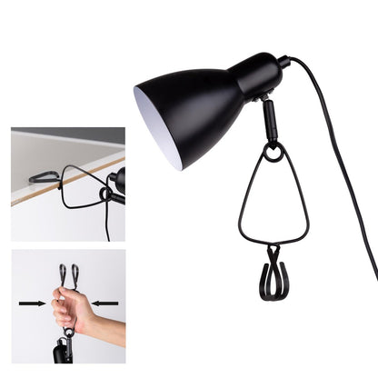 Klemtafellamp Mara 28 cm matzwart metaal