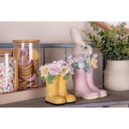 Decoration Figurine Rabbit 13x13x23 cm Beige Pink Plastic